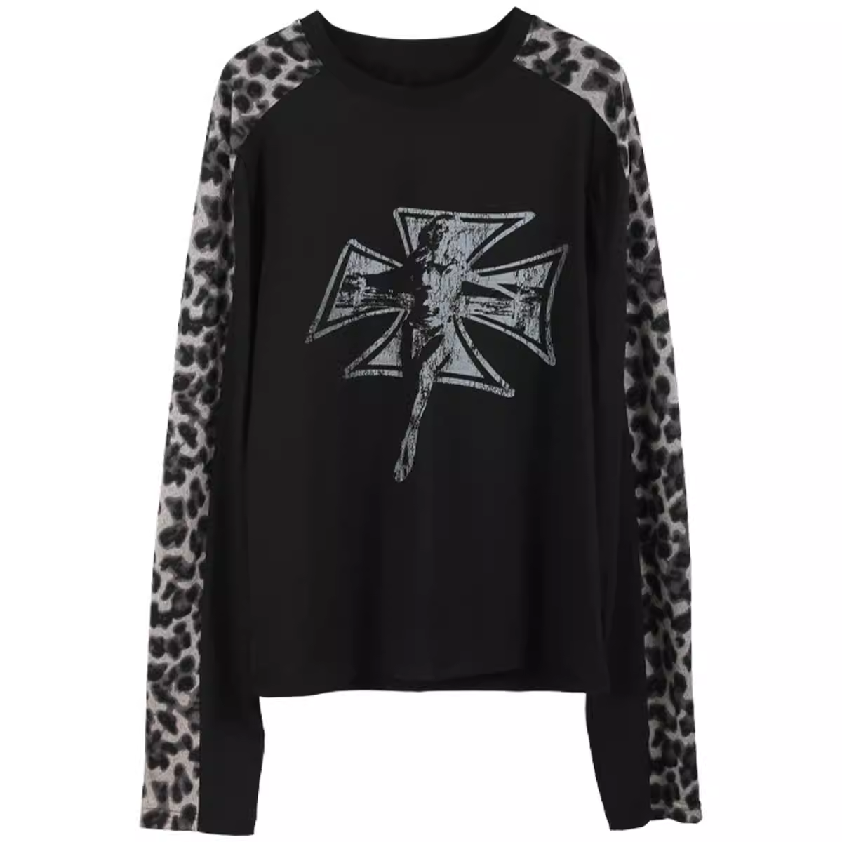 No E Mosen Leopard Print Long Sleeve