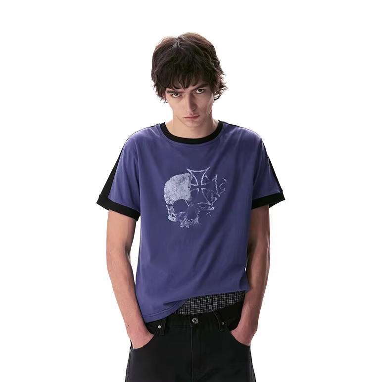 No E Mosen Double Layer Skull Tee