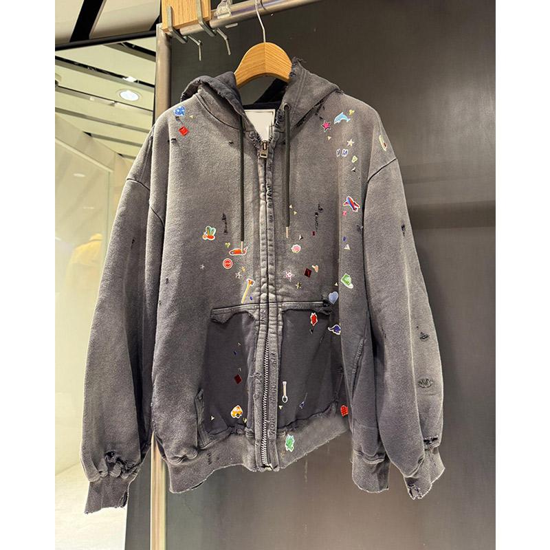 Mihara Yasuhiro Distressed Zipup