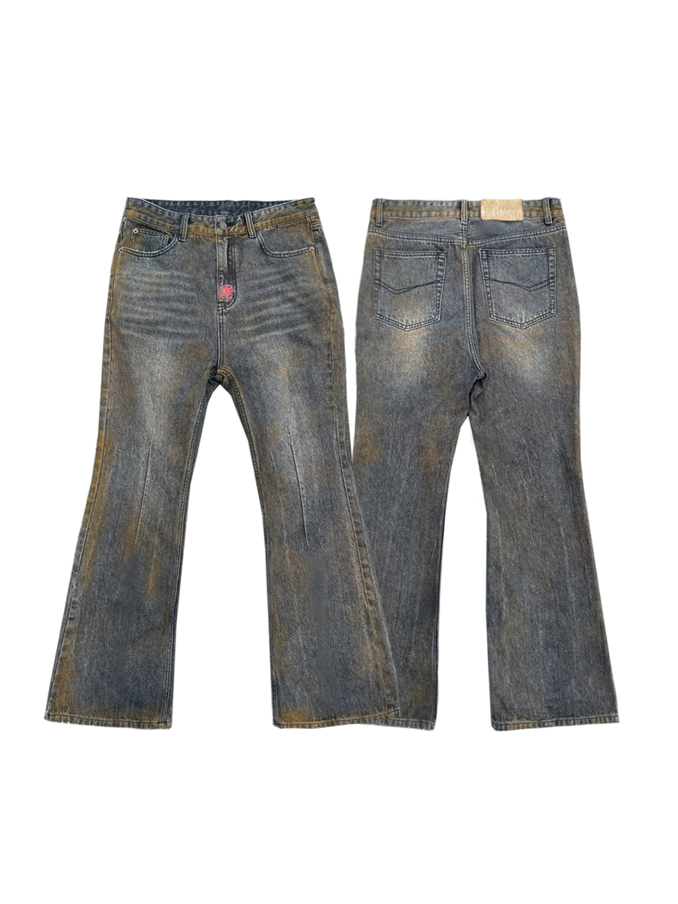 Chai Mudwash Flare Denim