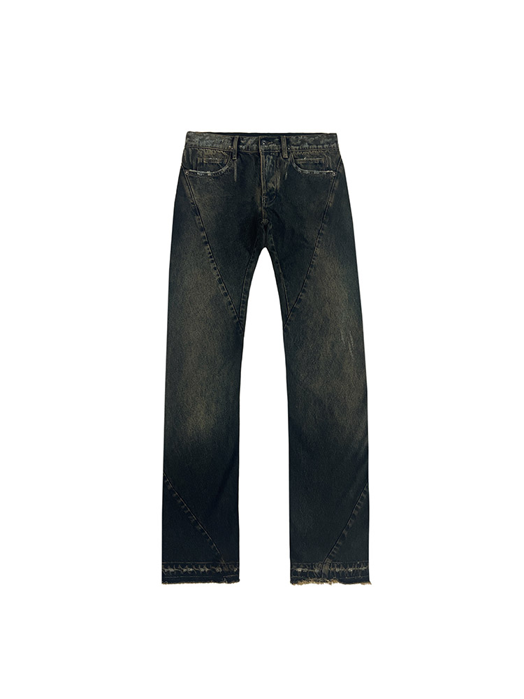 rick owens spiral denim