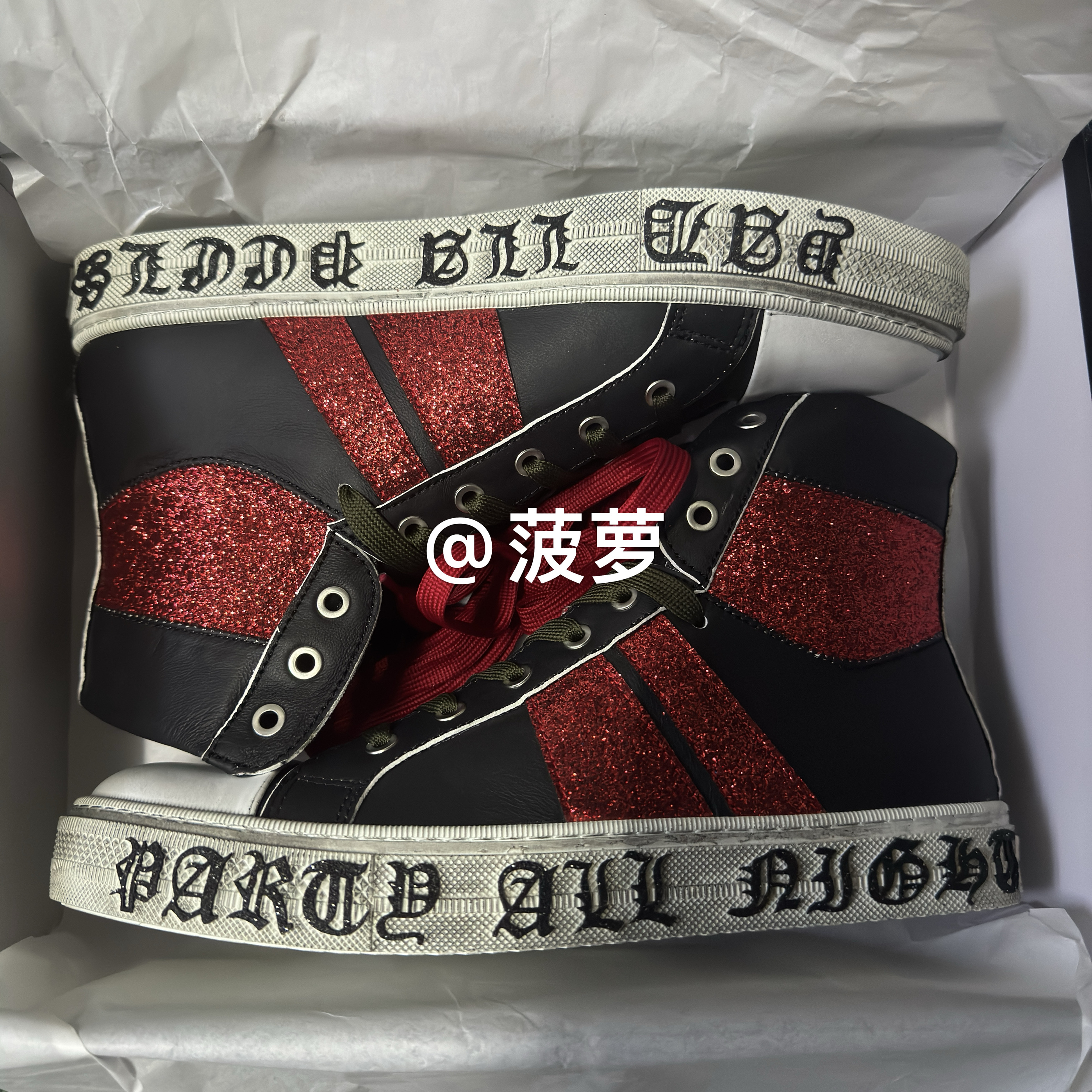 amiri sneaker with glitter