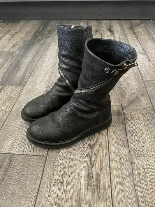 rick owens X guidi boots