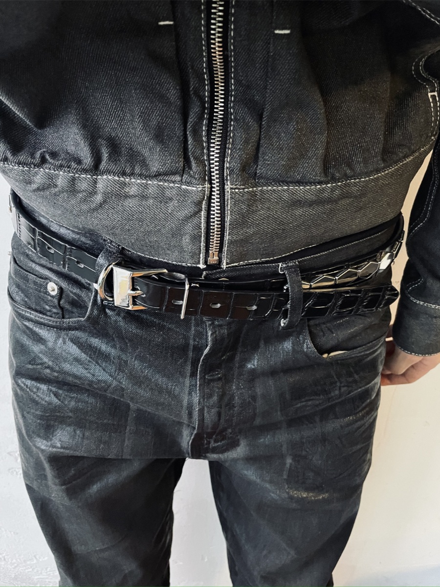 undercover belt croc skin