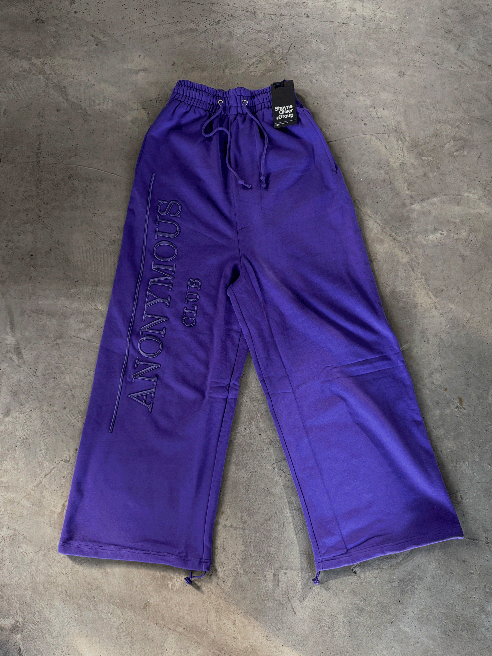 purple anonymouse club sweats