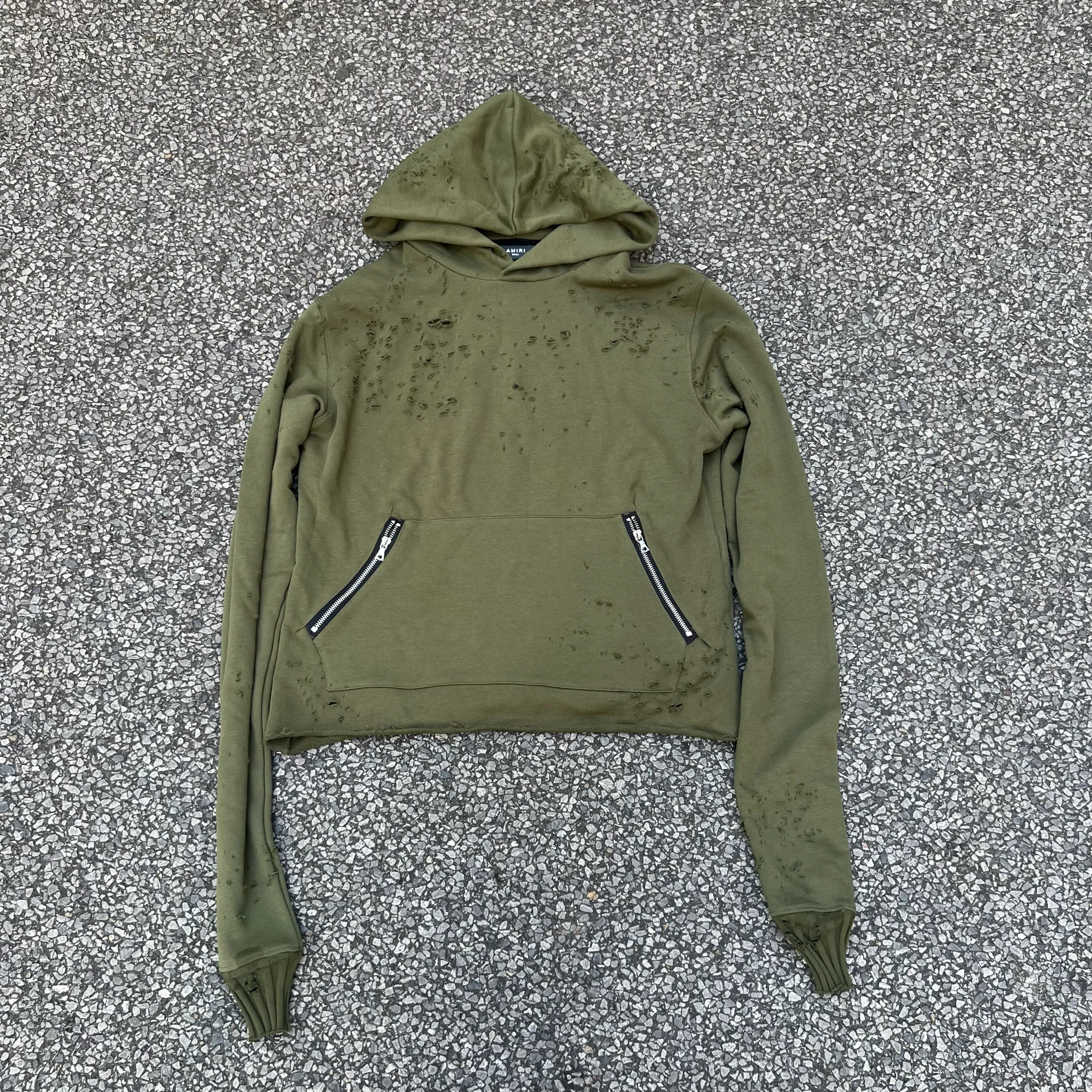 amiri green shotgun hoodie
