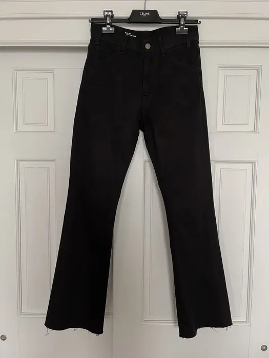black celine flared jean
