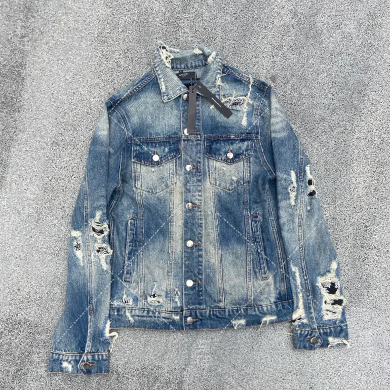 amiri bandana denim jacket